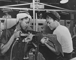 Luedell Mitchel and Lavada Cherry El Segundo Plant Douglas Aircraft Company World War II